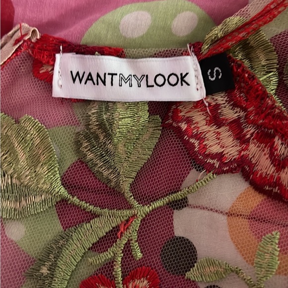 NWOT WANT MY LOOK SEE THROUGH DRESS SIZE S - Picture 12 of 14